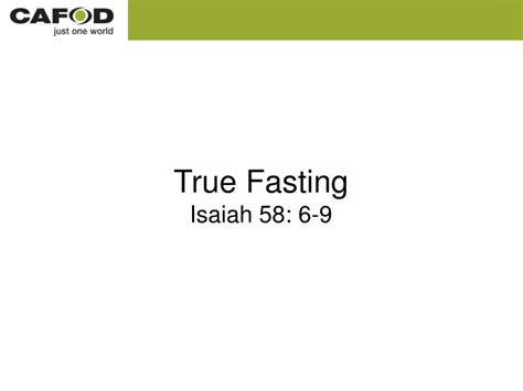 PPT - True Fasting Isaiah 58: 6-9 PowerPoint Presentation, free download - ID:3224975