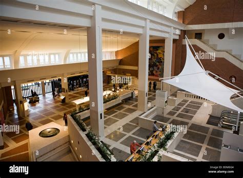 Main Entrance Hall At The British Library London Uk Europe Stock Photo