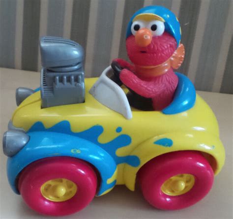 Elmo Race Car Sesame Street Collectible Push And Go Action Toy Tyco 1998 Ebay