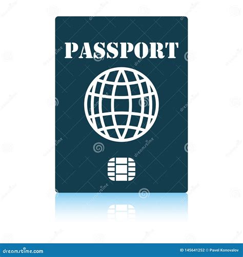 Passport With Chip Icon Stock Vector Illustration Of American 145641252