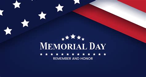 Memorial Day In Usa Background Remember And Honor Usa Flag Background Stock Illustration