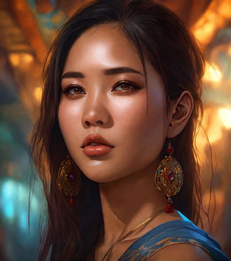 Lexica A Striking Portrait Of A Vietnamese Woman With Emphasis On The