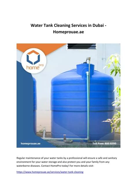 Ppt Water Tank Cleaning Services In Dubai Homeprouae Ae Powerpoint