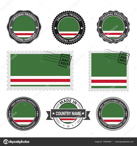 Set of stamps Chechen Republic of Ichkeria Stock Vector Image by ...