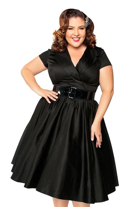 Pinup Couture Birdie Dress In Black Plus Size Dresses Plus Size