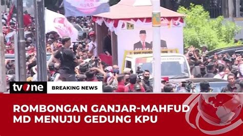 Ribuan Relawan Kawal Pasangan Ganjar Mahfud Daftar Ke KPU Breaking