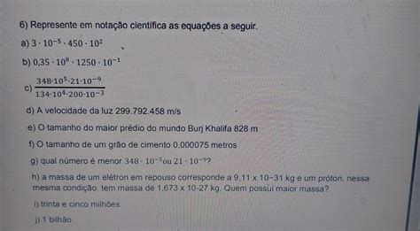 Represente Os Valores A Seguir Em Nota O Cient Fica Librain