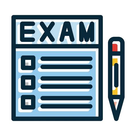 Exam Vector Thick Line Filled Dark Colors 34797103 Vector Art At Vecteezy