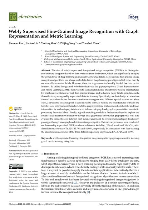 Pdf Webly Supervised Fine Grained Image Recognition With Graph