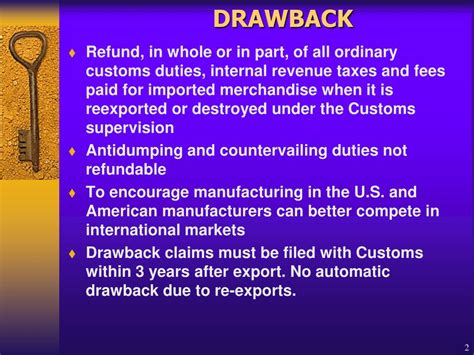 PPT - CHAPTER XV DRAWBACK PowerPoint Presentation, free download - ID ...