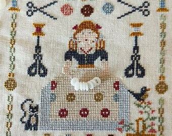 Stacy Nash Primitives Pins Needles Scissors Counted Cross Stitch