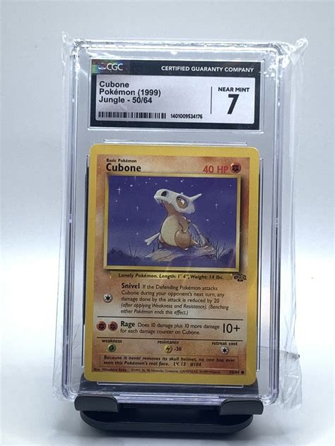 Pokemon Jungle Cubone Cgc Nm Ebay