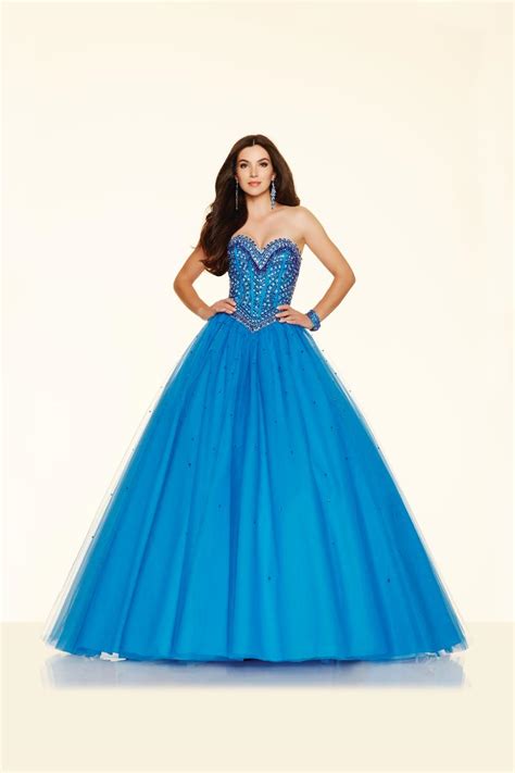 French Novelty Mori Lee Paparazzi 98048 Beaded Tulle Ball Gown