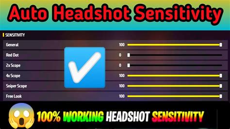 Auto Headshot Sensitivity Setting For Free Fire Max Free Fire Max