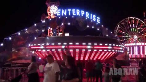 New Mexico State Fair Reithoffer Shows Midway Rides At Night Abq Raw