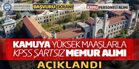 Kamuya Yüksek Maaşlarla KPSS Şartsız Yeni Memur Alımı Açıklandı