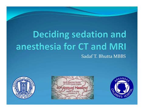 (PDF) Deciding sedation and anesthesia for CT and MRI [Read … sedation ...