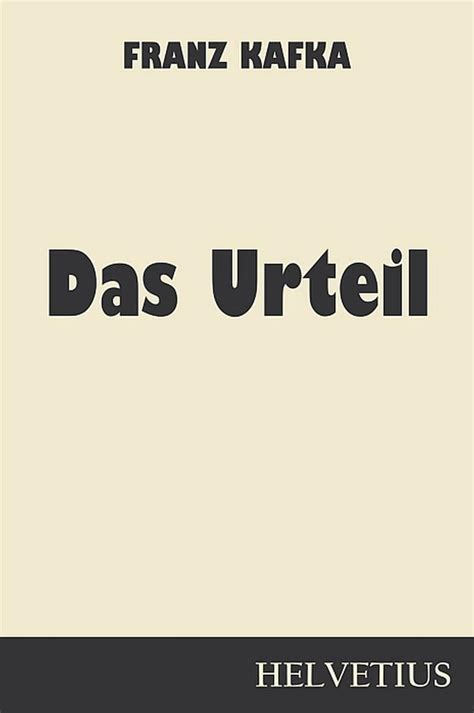 Das Urteil By Franz Kafka Book Read Online