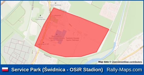 Service Park Widnica Osir Stadion Stage Map Rajd Widnicki