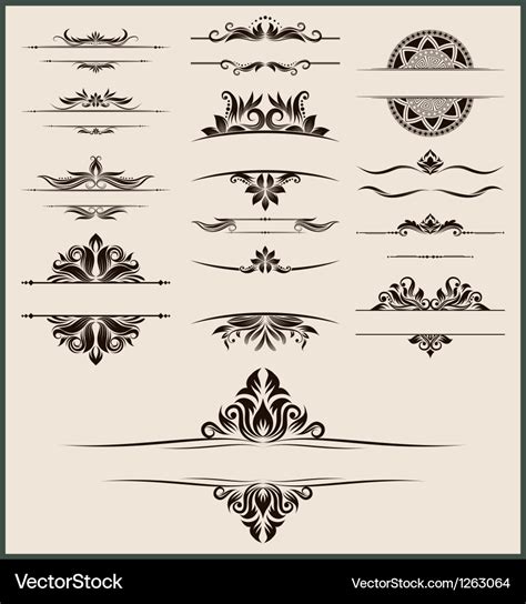 Vintage-element-and-border-set Royalty Free Vector Image