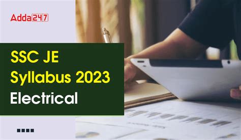 SSC JE Syllabus 2023 Electrical Check Detailed SSC JE Electrical