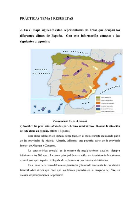 2º Bachillerato Geografía España Prácticas Tema 5 Resueltas Pdf