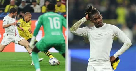 Champions League Rafael Leao Unhappy With Ac Milans Goalless Draw