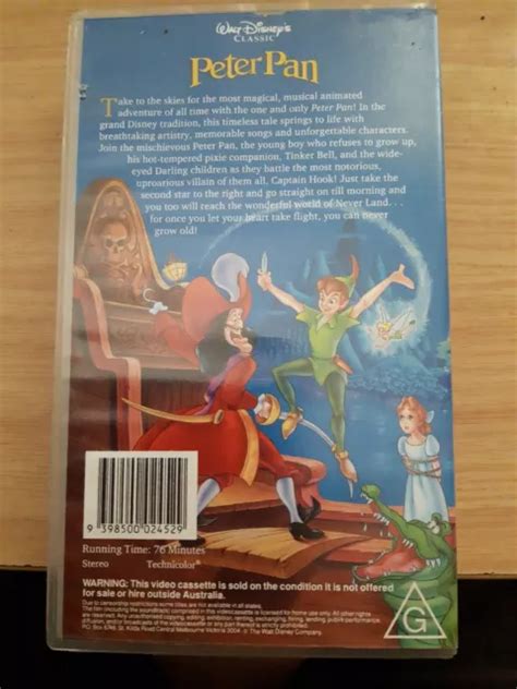 Peter Pan Walt Disney Classics Vhs Eur Picclick Fr