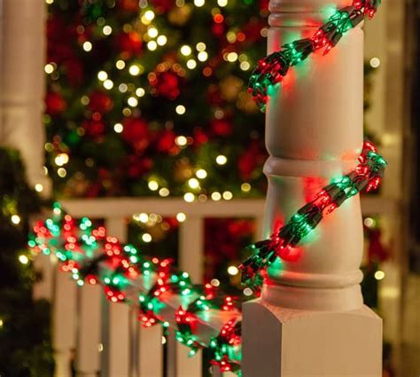 LED Incandescent Garland Lights With Green Wire Pottery Barn