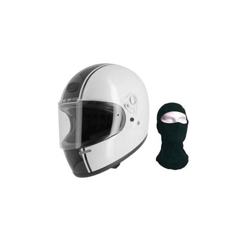 Buy Astone Gt Retro Stripes Full Face Helmet Balaclava White And