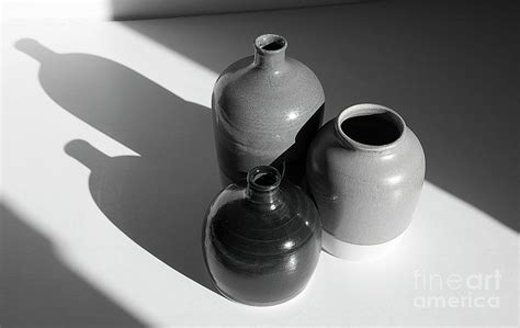 Black and White - Still Life with three Ceramic jars Photograph by Rita ...