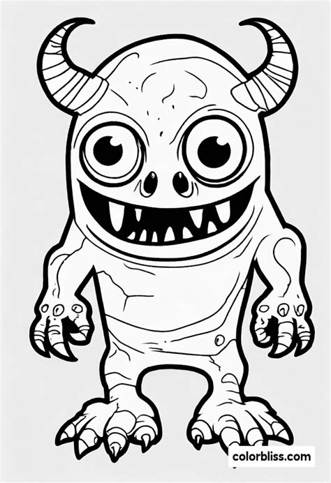 21 Monster Coloring Pages Colorbliss