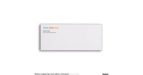 Business Company Logo Return Address Custom Print Envelope Zazzle