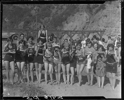 Young Women On Beach Eating Watermelon Pacific Palisades 1928