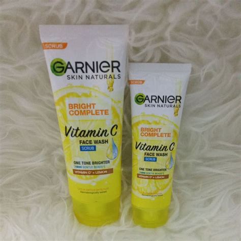 Jual Garnier Bright Complete Brightening Face Wash Scrub 50 Ml100 Ml