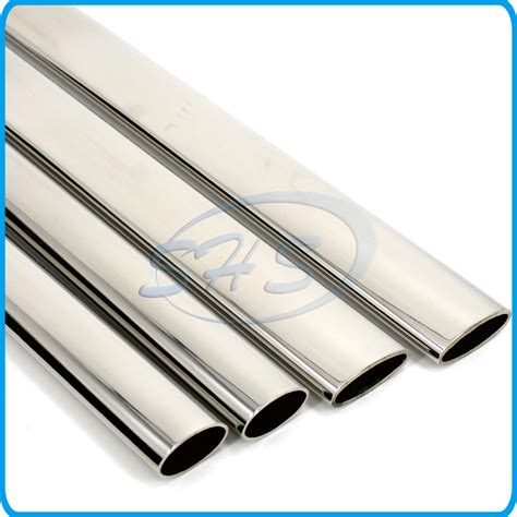 Stainless Steel Welded Elliptical Oval Pipes Tubes For Handrail