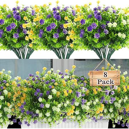 Lot De Fleurs Artificielles D Ext Rieur R Sistantes Aux Uv