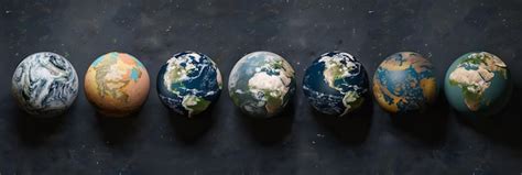 Ultra Sharp Photo Featuring Set Of Realistic And Detailed Planet Earth