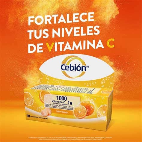 Cebion Vitamina C Acido Ascorbico 1000 Mg 10 Comprimidos Cruz Verde