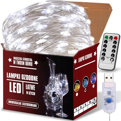 Lampki Wiate Ka Druciki Led Na Choink Usb M Bo Onarodzeniowe