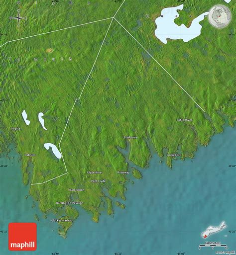 Satellite Map of Shelburne