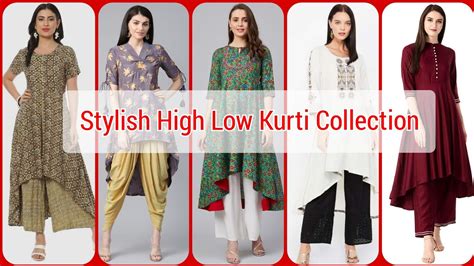 Stylish High Low Kurti Collection Up Down Kurti For Girls Designer