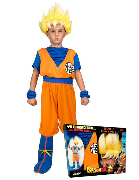 Cofanetto Costume Super Saiyan Goku Dragon Ball Bambino Vegaooparty