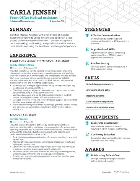 5 Front Office Medical Assistant Resume Examples And Guide For 2023