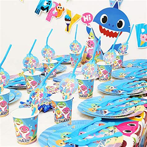 Baby Cute Shark Party Favor Decorations Birthday Supplies Flatware