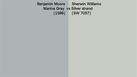 Benjamin Moore Marina Gray 1599 Vs Sherwin Williams Silver Strand SW