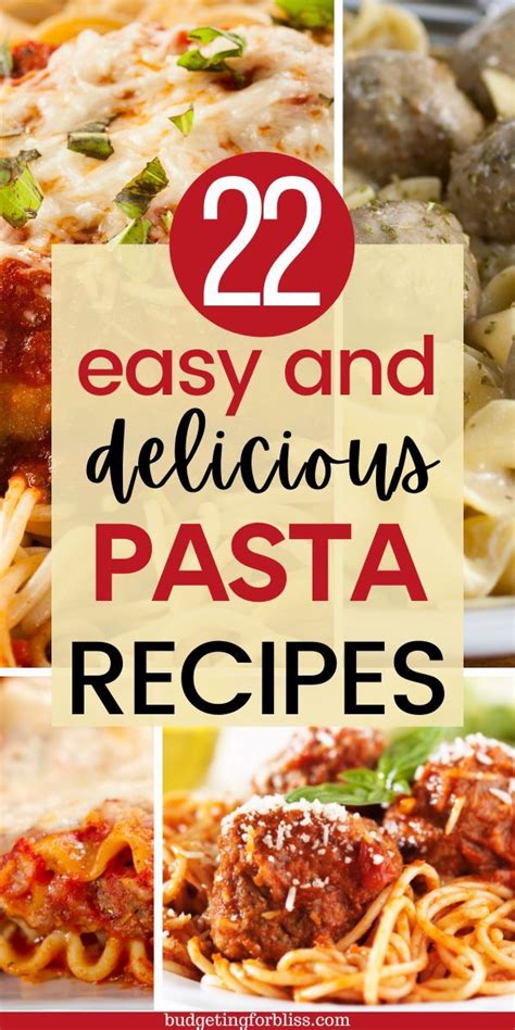 Quick And Easy Pasta Recipes For Busy Weeknights