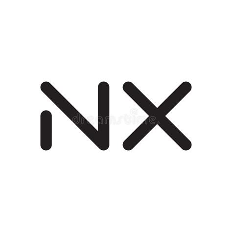 Icono Del Logotipo Del Vector De Letra Inicial De Nx Ilustración del