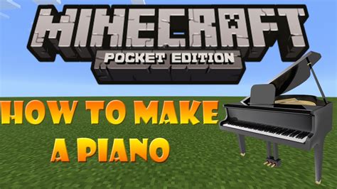 How To Make A Working Piano In Minecraft Pe No Mods Youtube