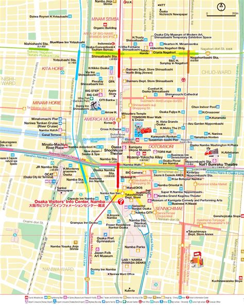 Osaka Tourist Attractions Map - Tourist Destination in the world